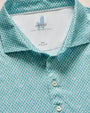 Johnnie O Polos Fernando Print Featherweight Polo - Green Grass
