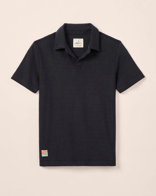 Johnnie O Polos Frankie French Terry Johnny Collar Polo - Navy