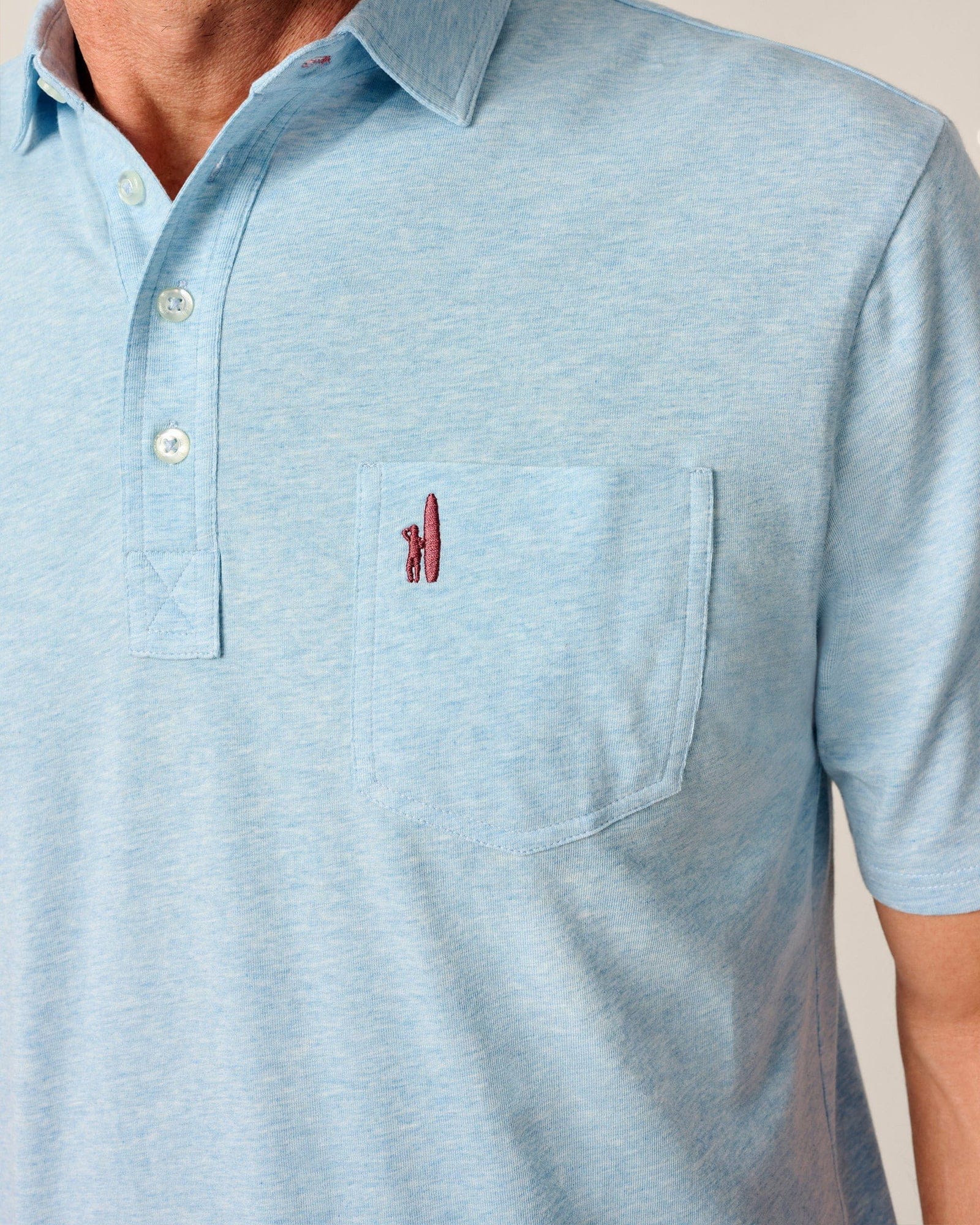 Johnnie-O Polos Heathered Original Polo 2.0 in Cloud Blue