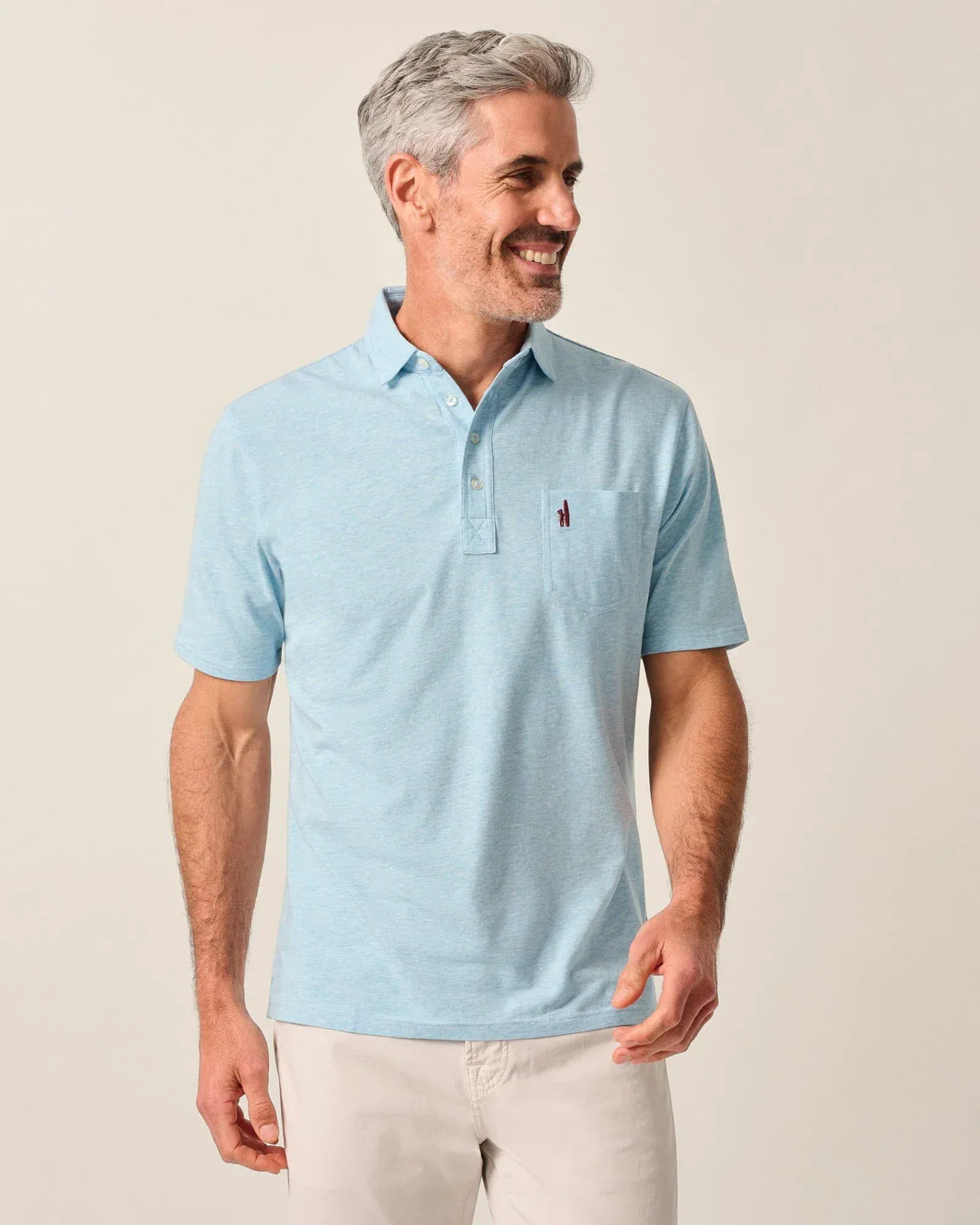 Johnnie-O Polos Heathered Original Polo 2.0 in Cloud Blue