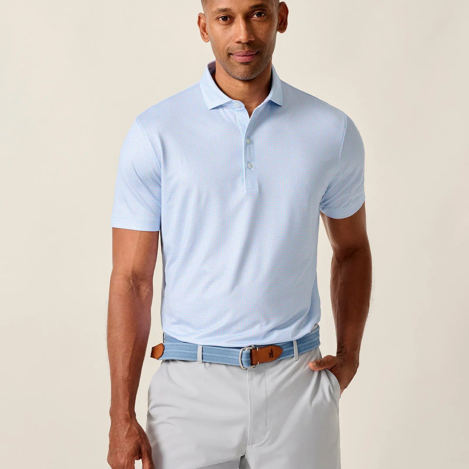 Johnnie-O Polos Julio Performance Jersey Polo in Maliblu