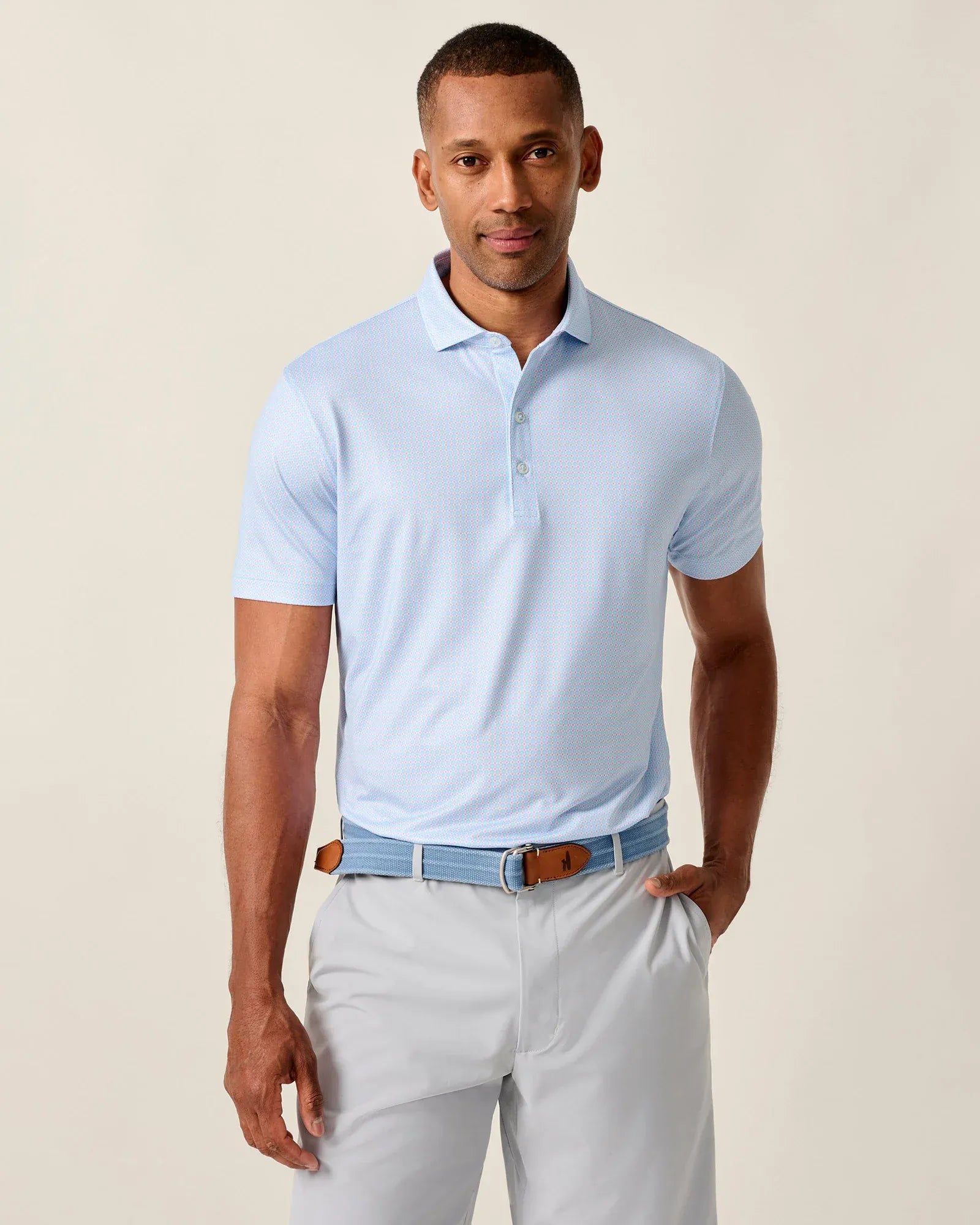 Johnnie-O Polos Julio Performance Jersey Polo in Maliblu