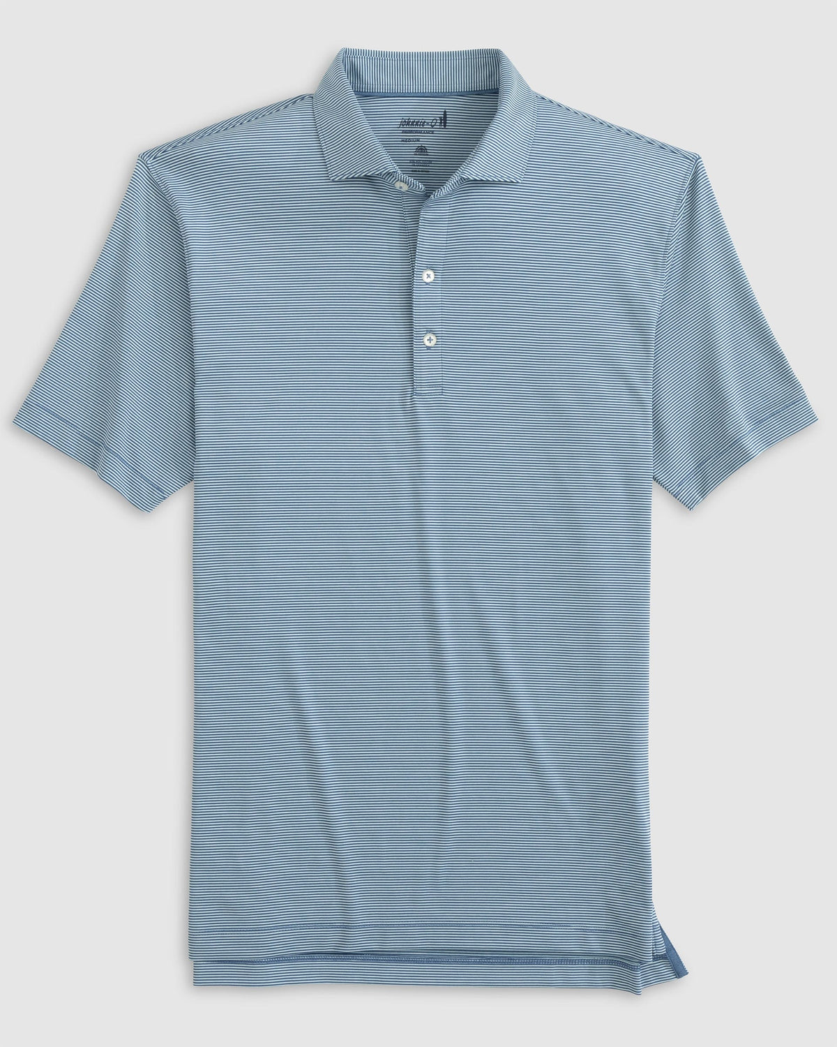 Johnnie O Lyndon Striped Jersey Performance Polo- Lake