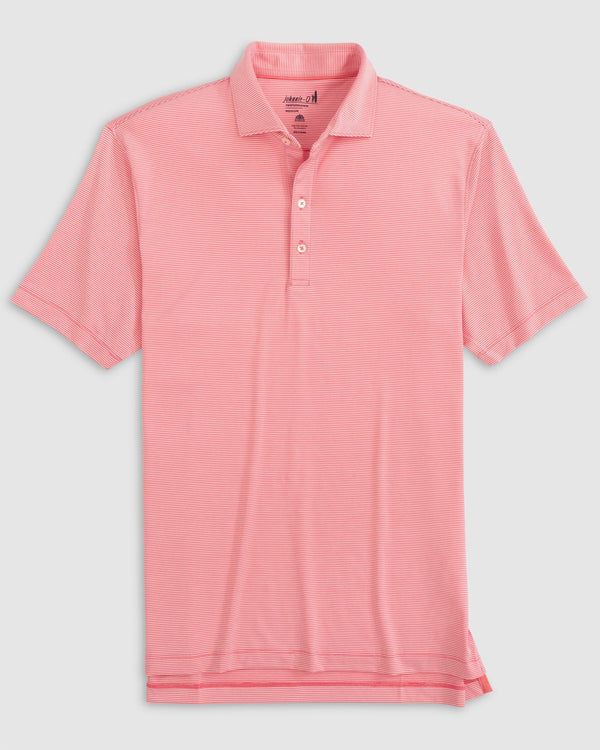 Johnnie O Polos Lyndon Striped Jersey Performance Polo- Sunkissed