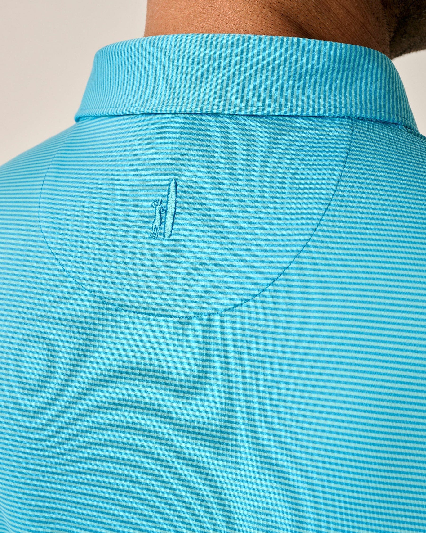 Johnnie O Polos Lyndonn Stripe Jersey Polo - Majorca and Tarpon