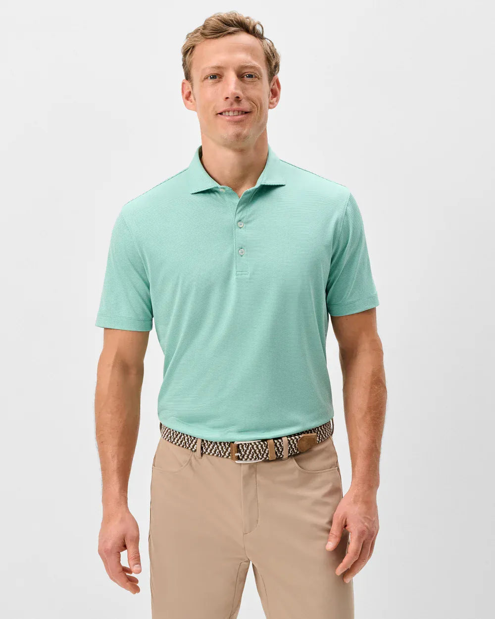 Johnnie-O Polos Lyndonn Stripe Performance Jersey Polo