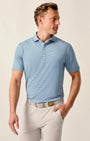 Johnnie-O Polos Lyndonn Stripe Performance Jersey Polo in Kona Lake