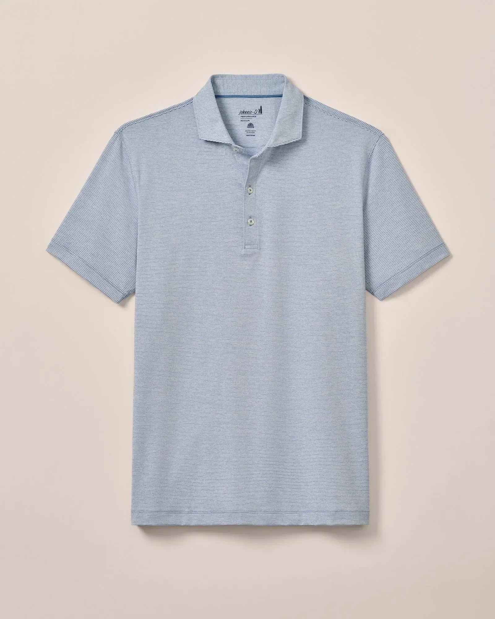 Johnnie-O Polos Lyndonn Stripe Performance Jersey Polo in Tide