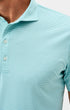 Johnnie-O Polos Lyndonn Stripe Performance Jersey Polo in Tropical Celeste