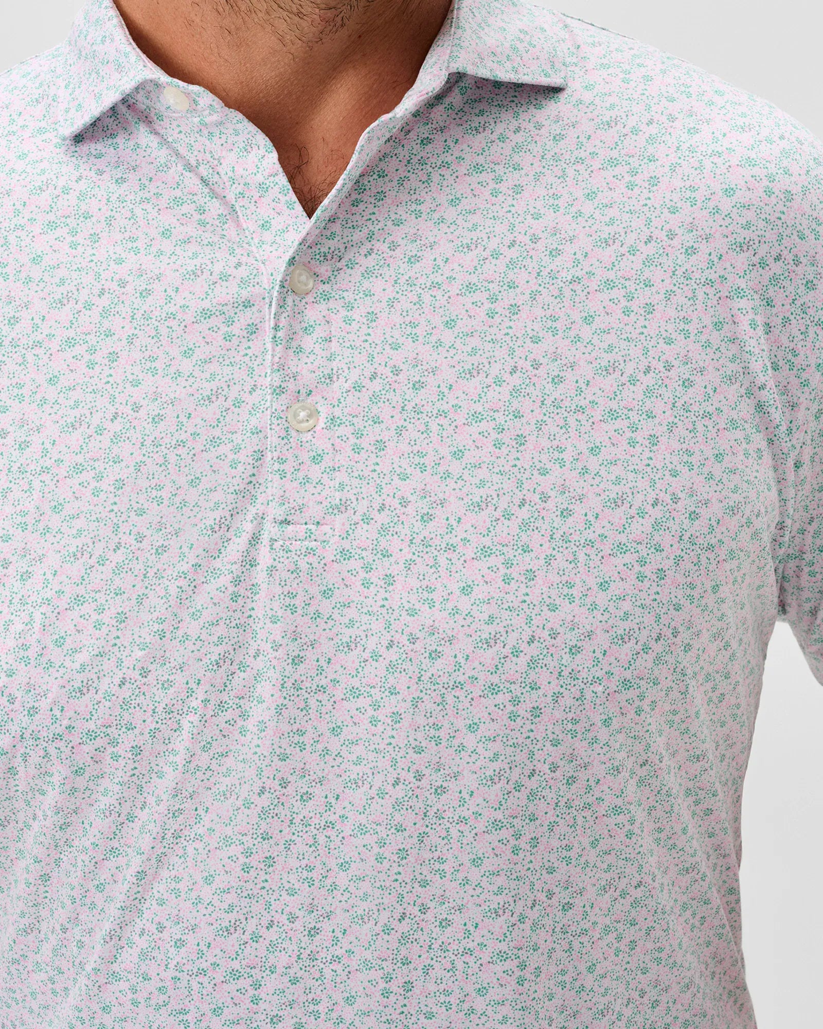Johnnie-O Polos Marietta Performance Featherweight Polo in Cilantro