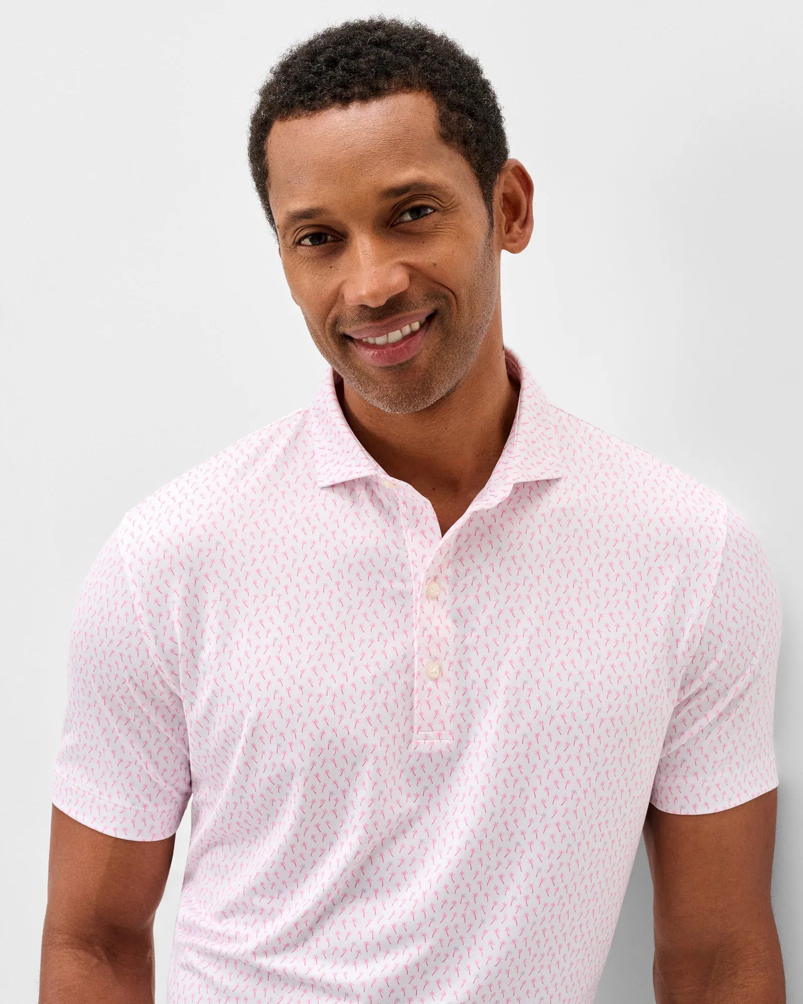Johnnie-O Polos Marina Performance Jersey Polo in Punch