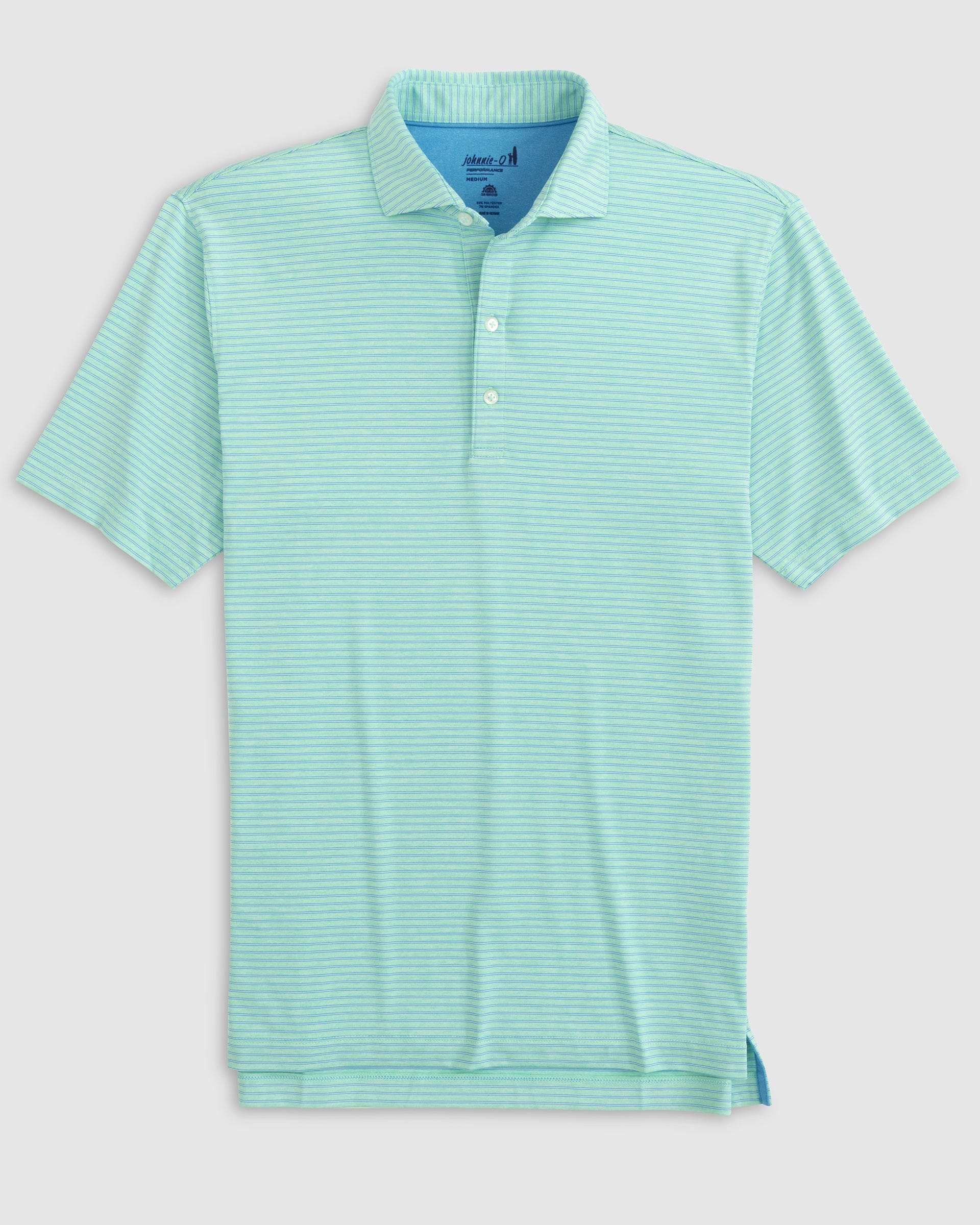 Johnnie O Polos Michael Striped Jersey Performance Polo- Jungle