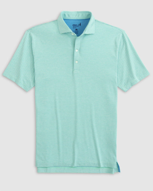 Johnnie O Polos Michael Striped Jersey Performance Polo- Jungle