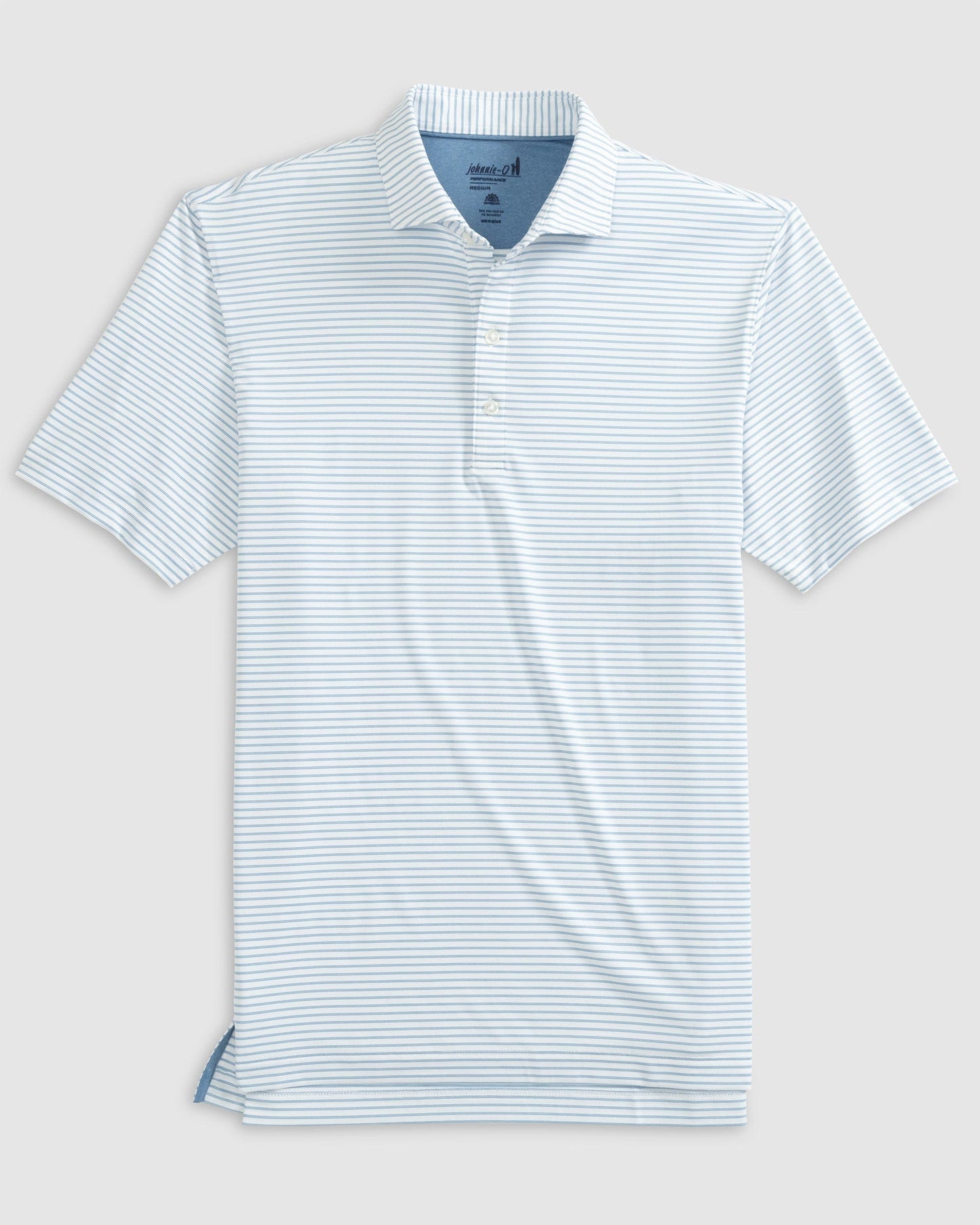 Johnnie O Polos Michael Striped Jersey Performance Polo- White