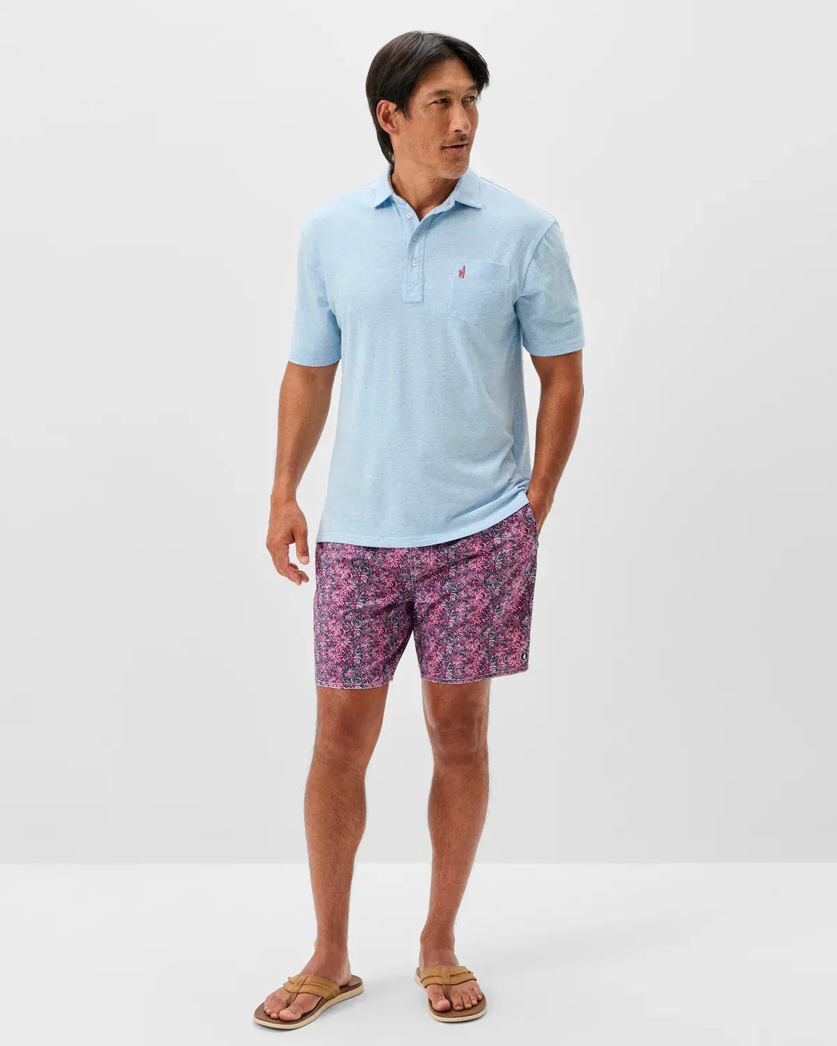 Johnnie-O Polos Original 4-Button Polo in Cloud Blue