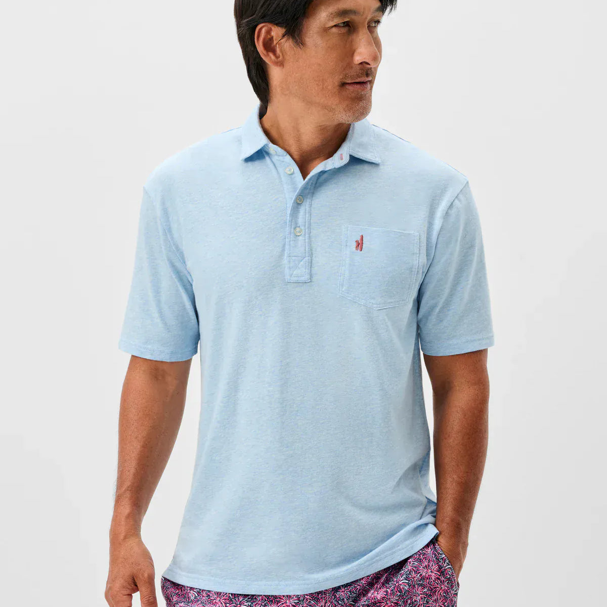 Johnnie-O Polos Original 4-Button Polo in Cloud Blue