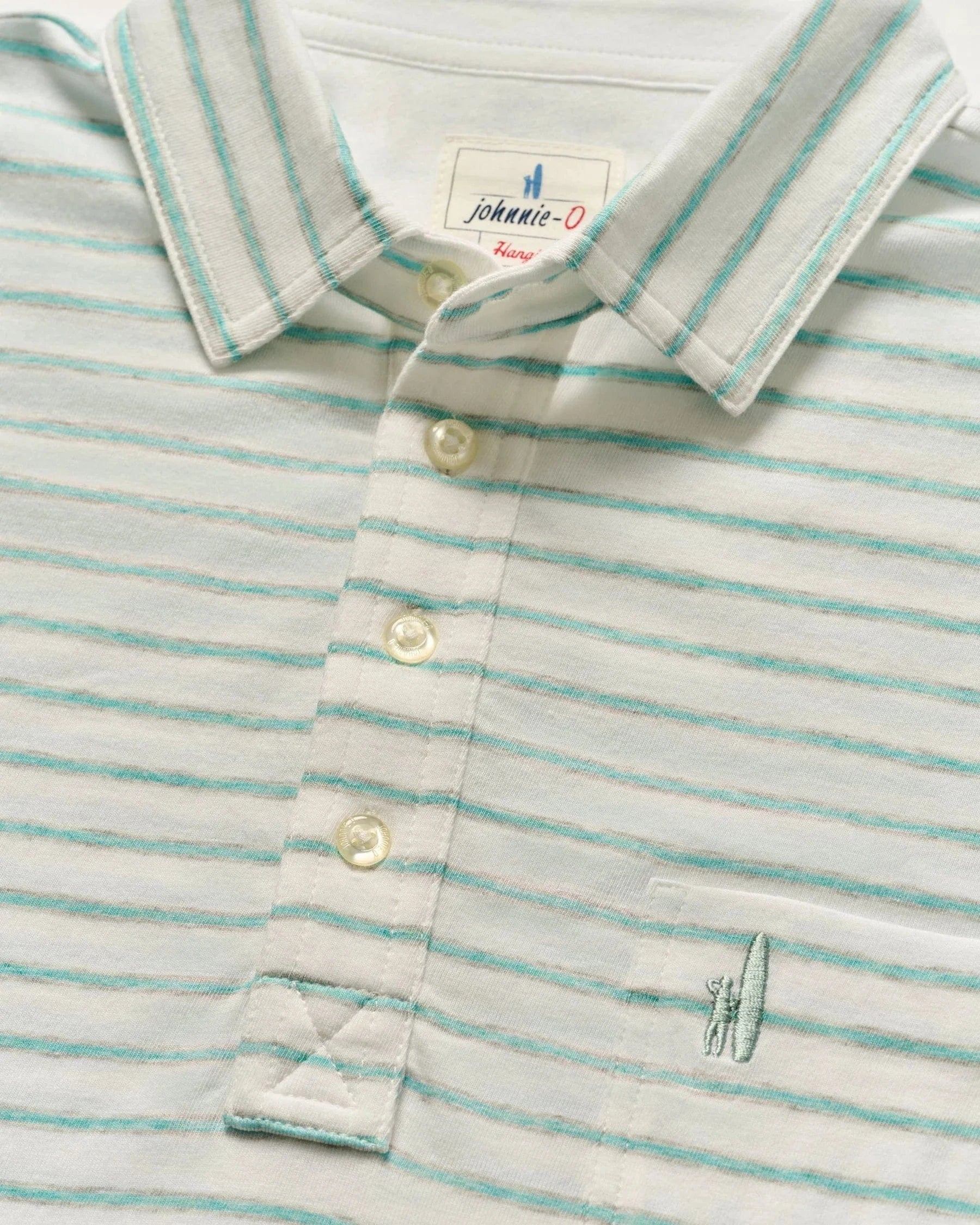 Johnnie O Polos Original Polo Matthis Stripe - White