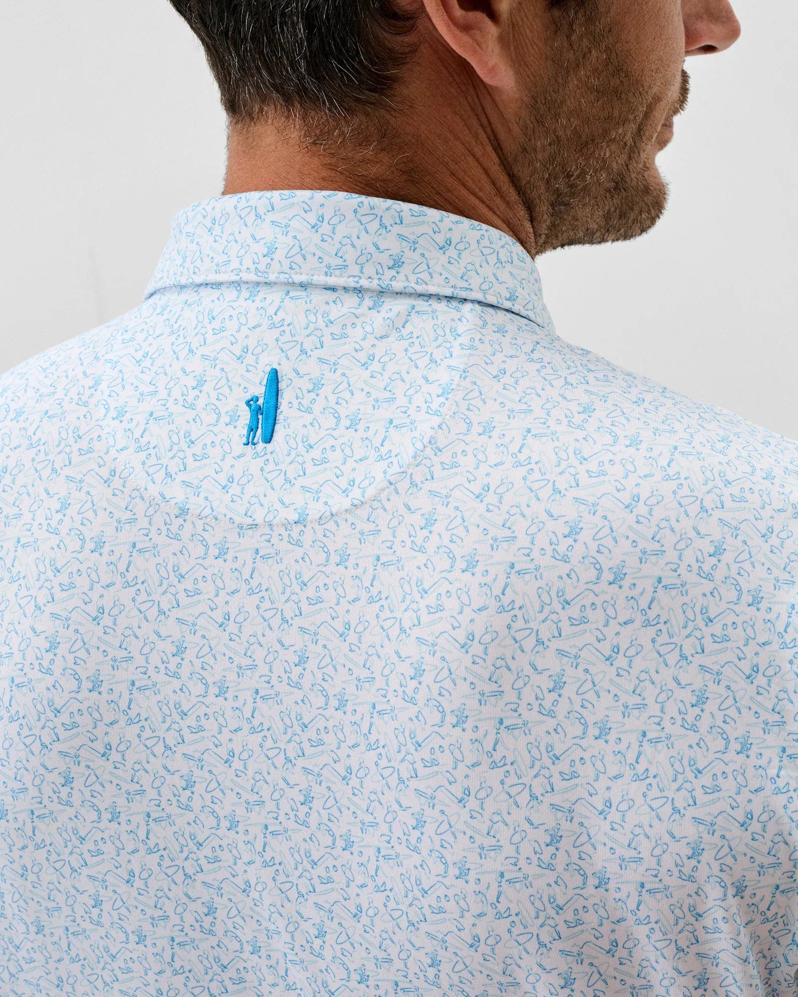 Johnnie-O Polos Performance Jersey Polo in Beach Break