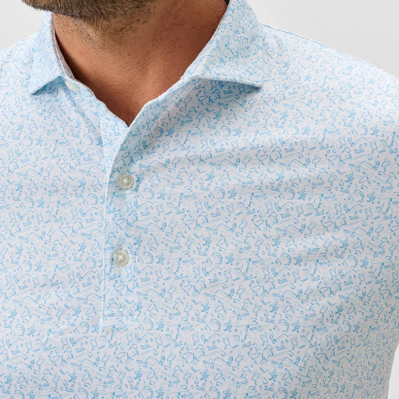 Johnnie-O Polos Performance Jersey Polo in Beach Break