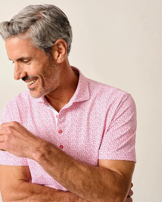 Johnnie O Polos Performance Mesh Polo - Caliente Chili
