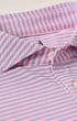 Johnnie O Polos Performance Mesh Polo - Stetson Stripe in Azalea