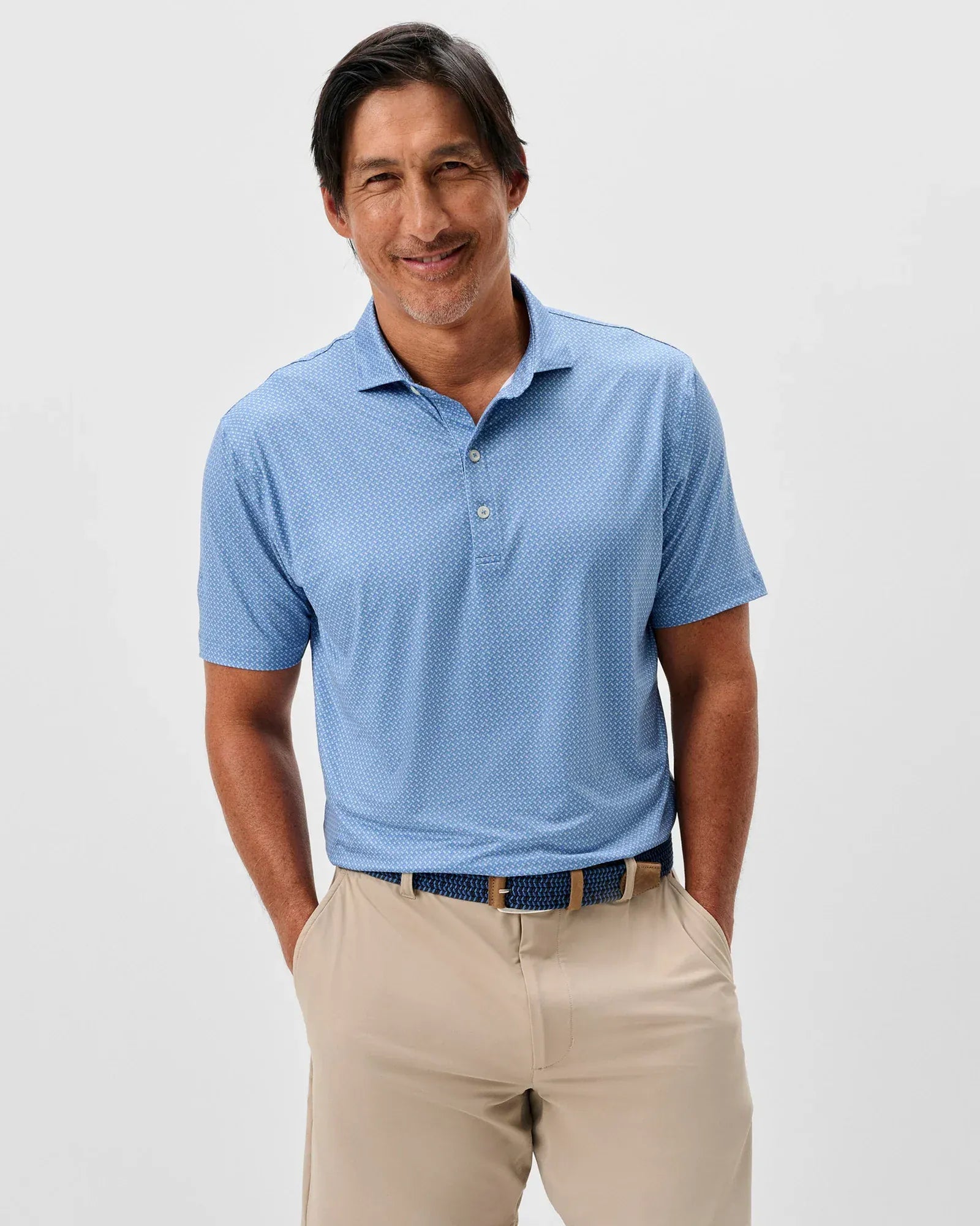 Johnnie-O Polos Ralph Featherweight Performance Polo in Carbon Fiber