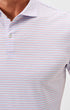 Johnnie-O Polos Rez Stripe Performance Jersey Polo in Kona