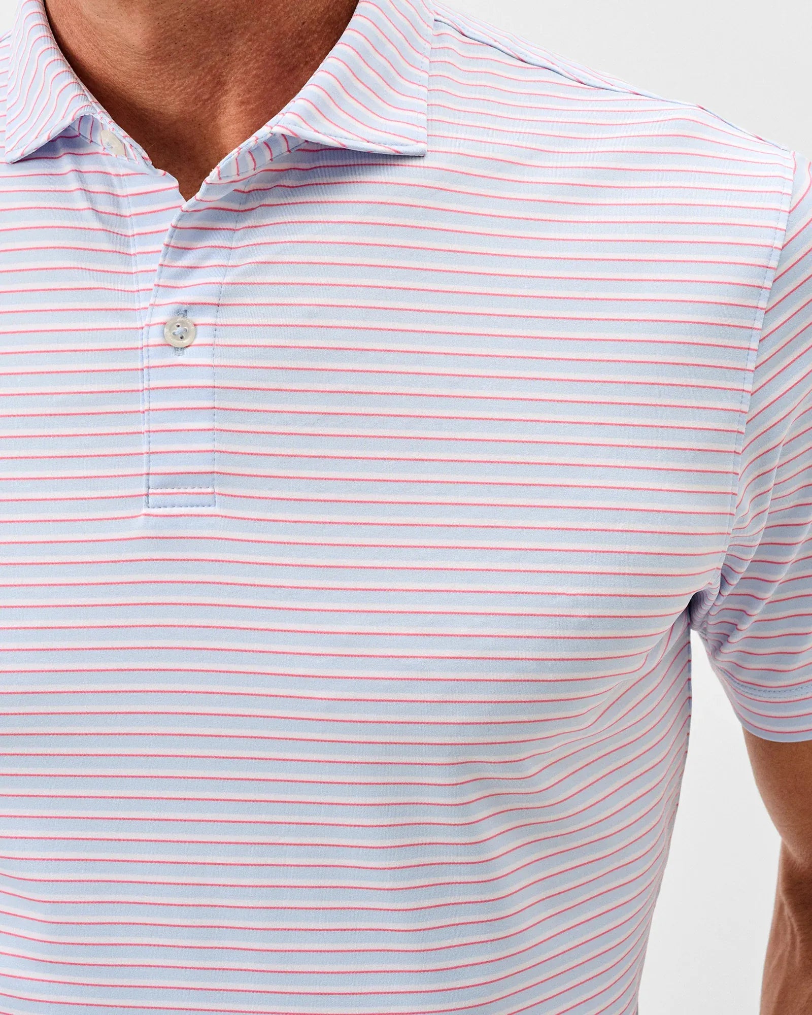 Johnnie-O Polos Rez Stripe Performance Jersey Polo in Kona