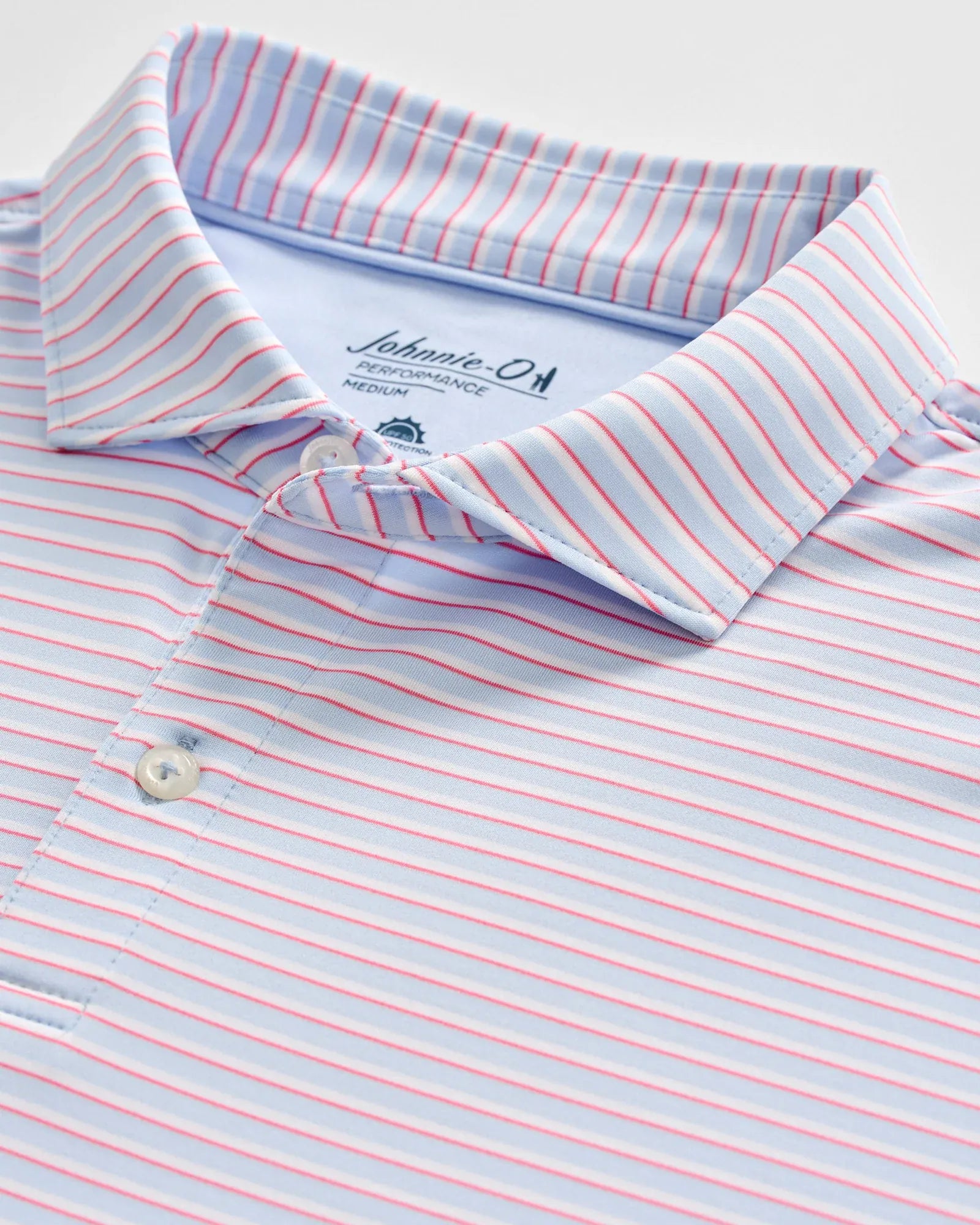 Johnnie-O Polos Rez Stripe Performance Jersey Polo in Kona