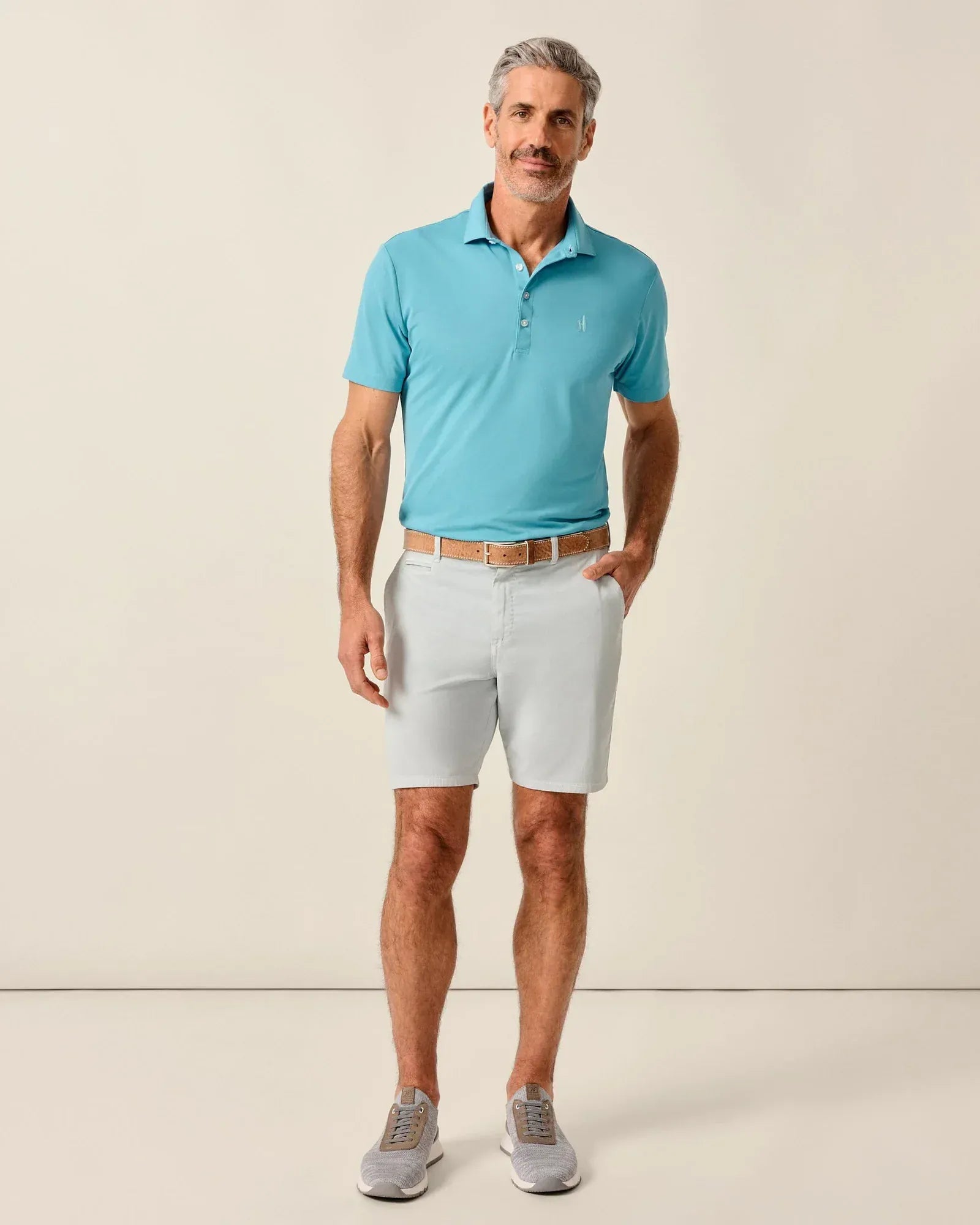 Johnnie-O Polos Stevie Performance Mesh Polo in Haze