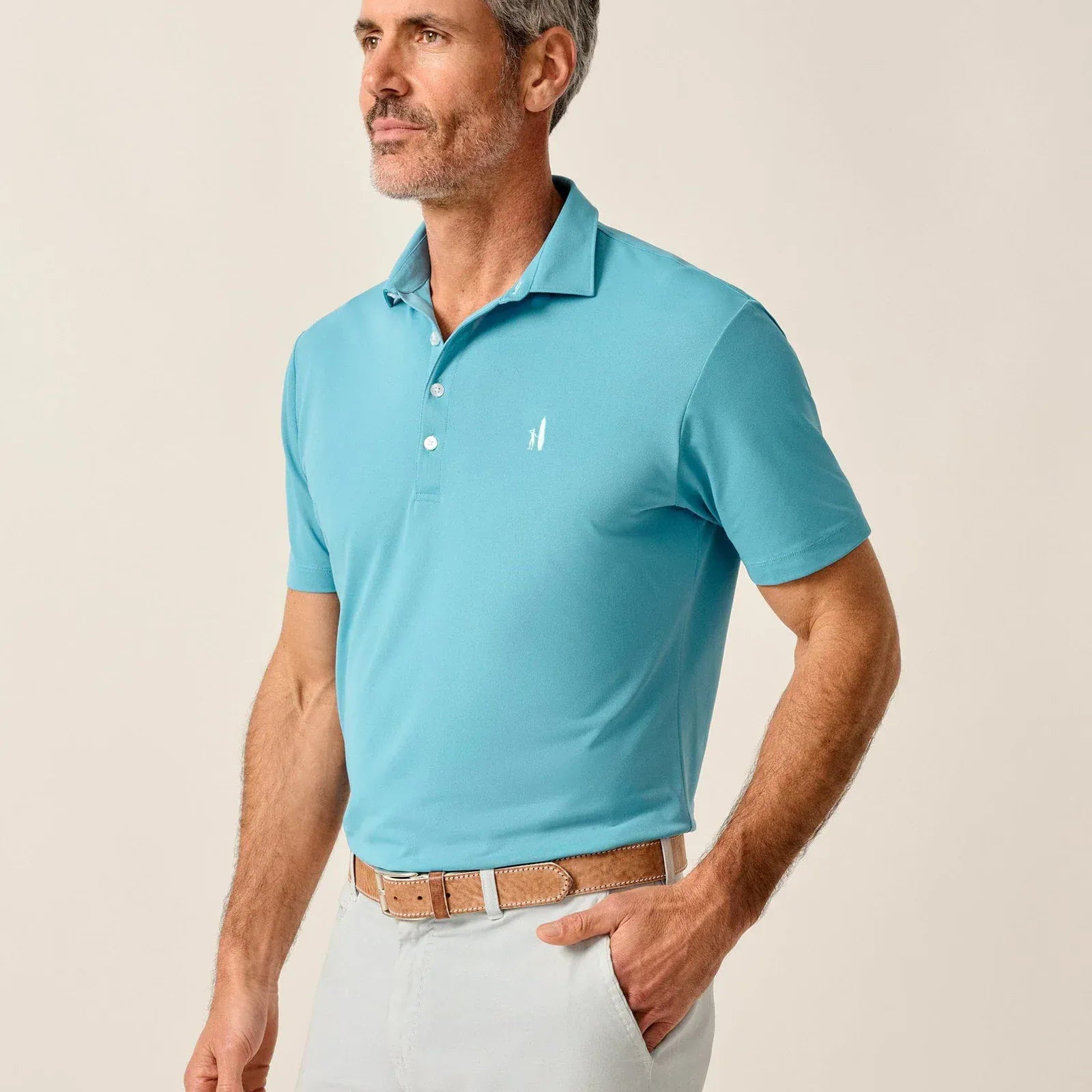 Johnnie-O Polos Stevie Performance Mesh Polo in Haze