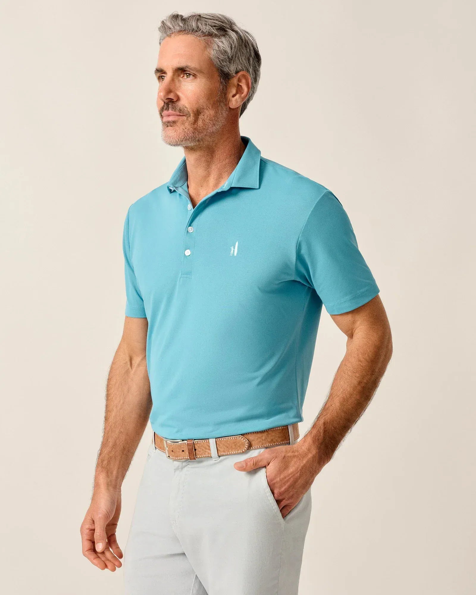 Johnnie-O Polos Stevie Performance Mesh Polo in Haze