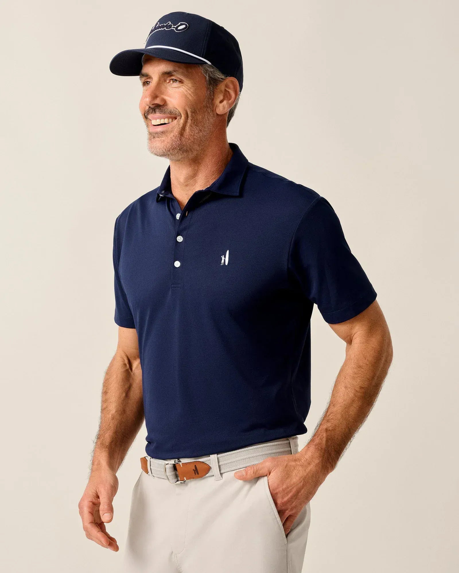 Johnnie-O Polos Stevie Performance Mesh Polo in Navy