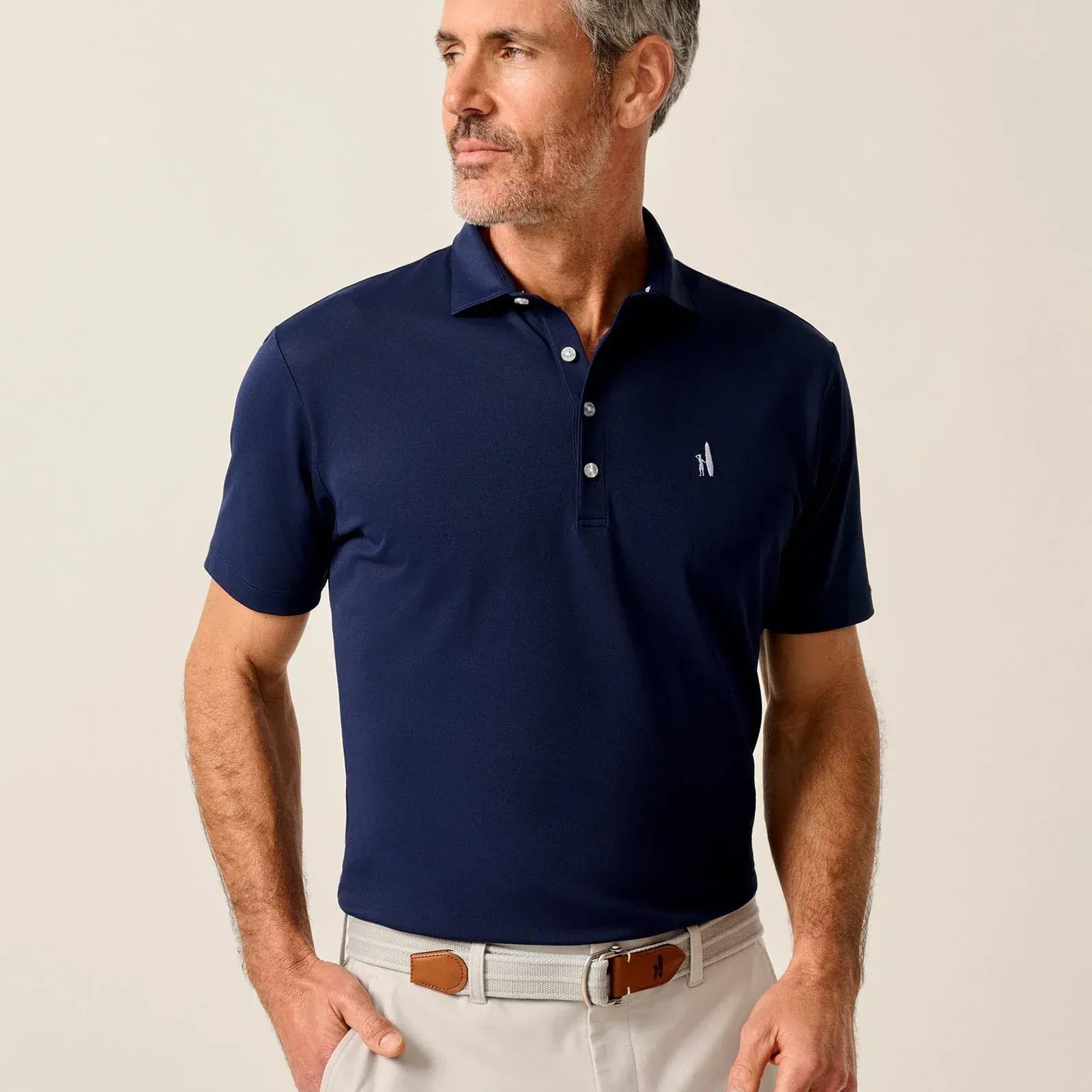 Johnnie-O Polos Stevie Performance Mesh Polo in Navy