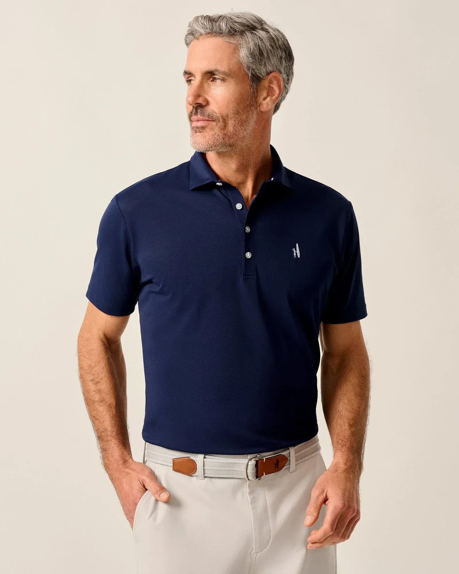 Johnnie-O Polos Stevie Performance Mesh Polo in Navy