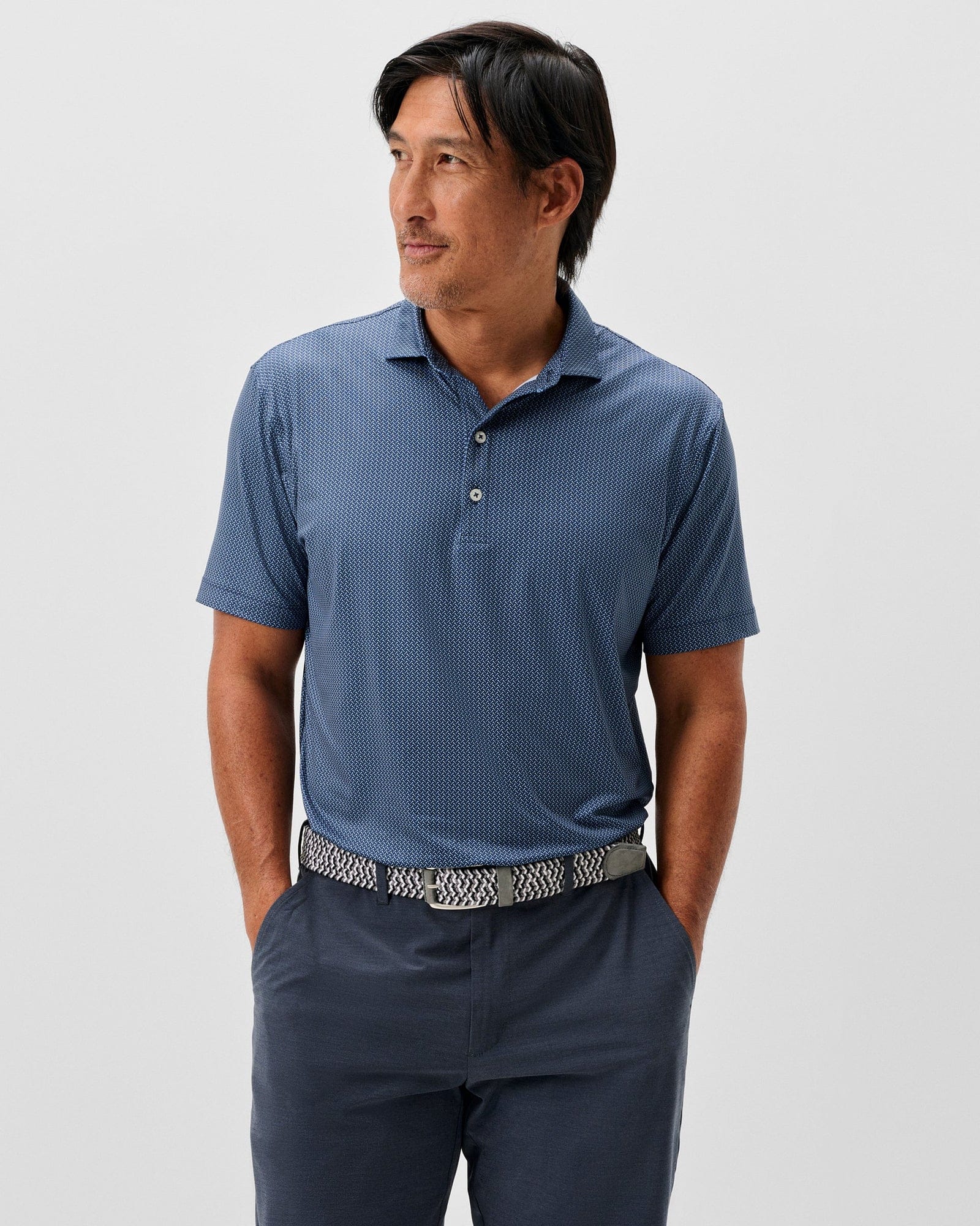 Johnnie-O Polos Tee Party Featherweight Performance Polo in Navy