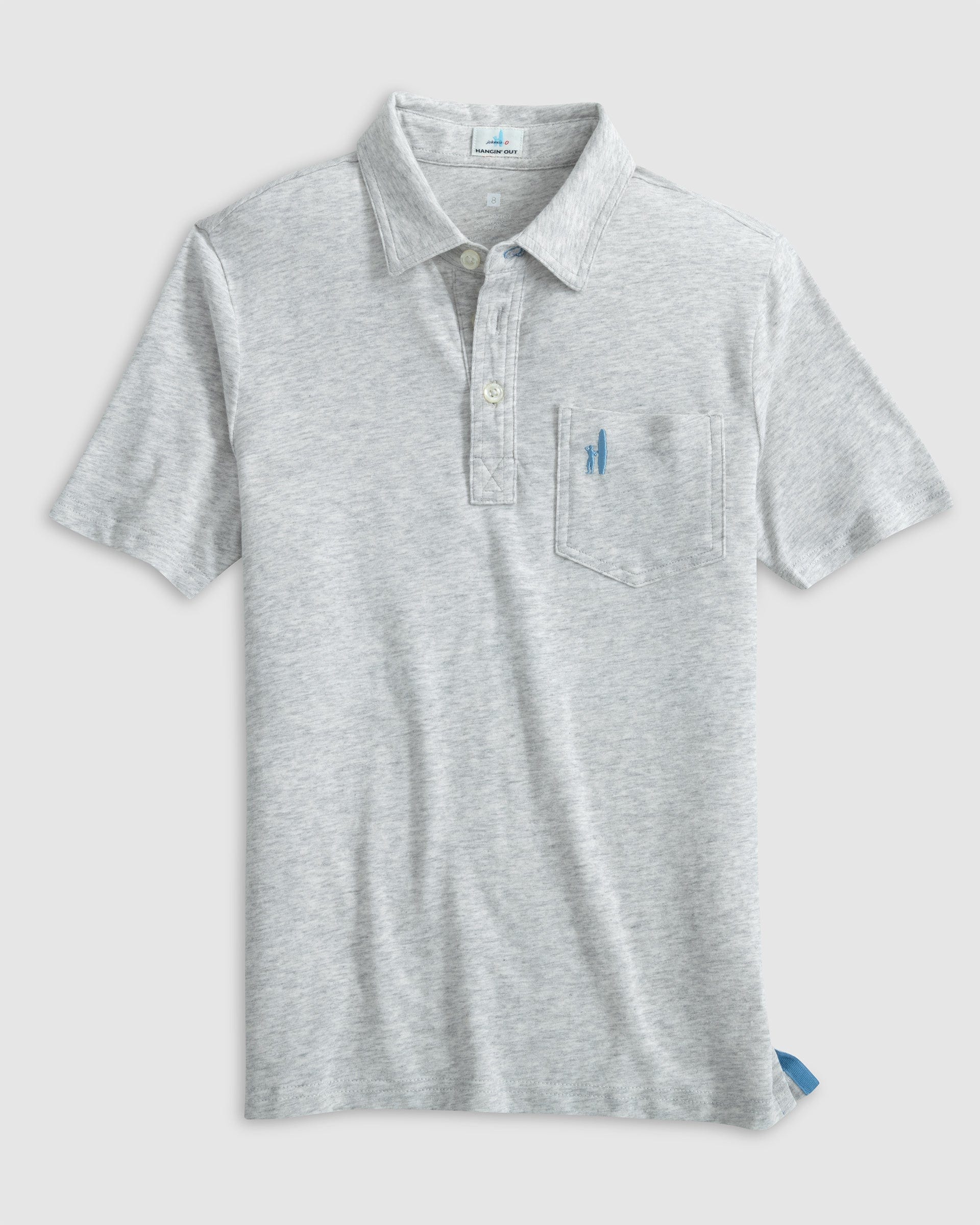 Johnnie O Polos The Heathered Original Polo 2.0- Grey