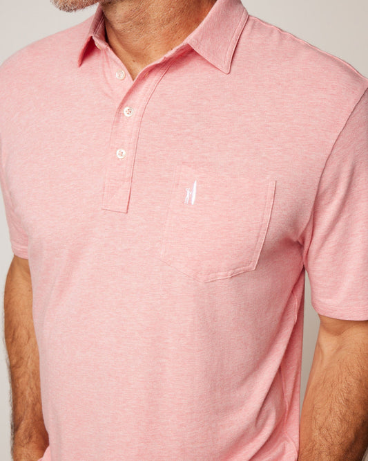 Johnnie O Polos The Heathered Original Polo 2.0 - Pomegranate
