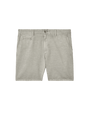Johnnie O Shorts Melrose Cotton Linen Shorts 7" - Light Gray