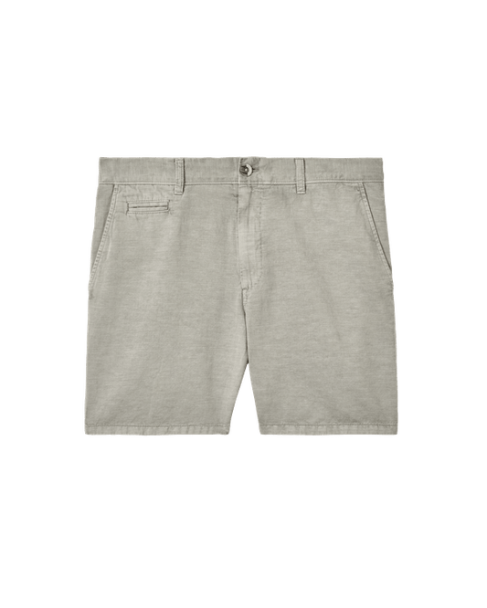 Johnnie O Shorts Melrose Cotton Linen Shorts 7" - Light Gray