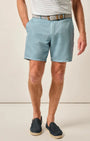 Johnnie O Shorts Melrose Cotton Linen Shorts 7" - Mid Blue