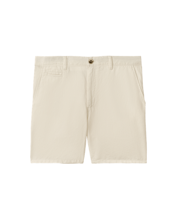 Johnnie O Shorts Melrose Cotton Linen Shorts 7" - White