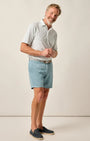 Johnnie-O Shorts Melrose Cotton Linen Shorts in Mid Blue