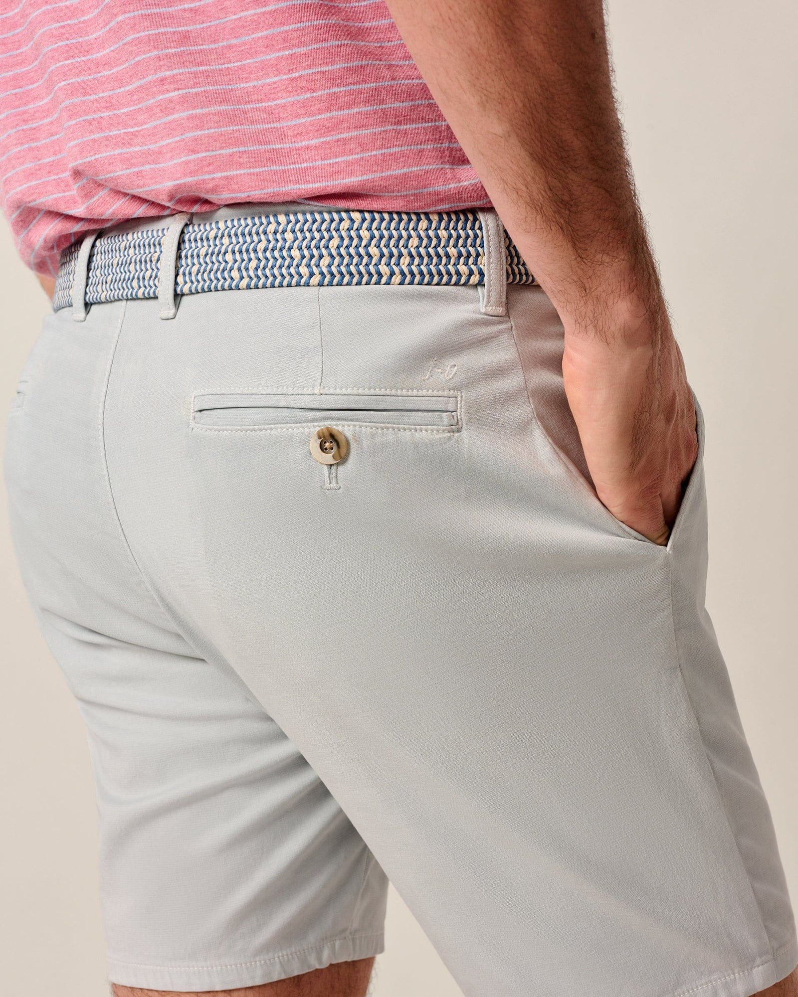 Johnnie-O Shorts Nassau Cotton Blend Shorts in Chrome