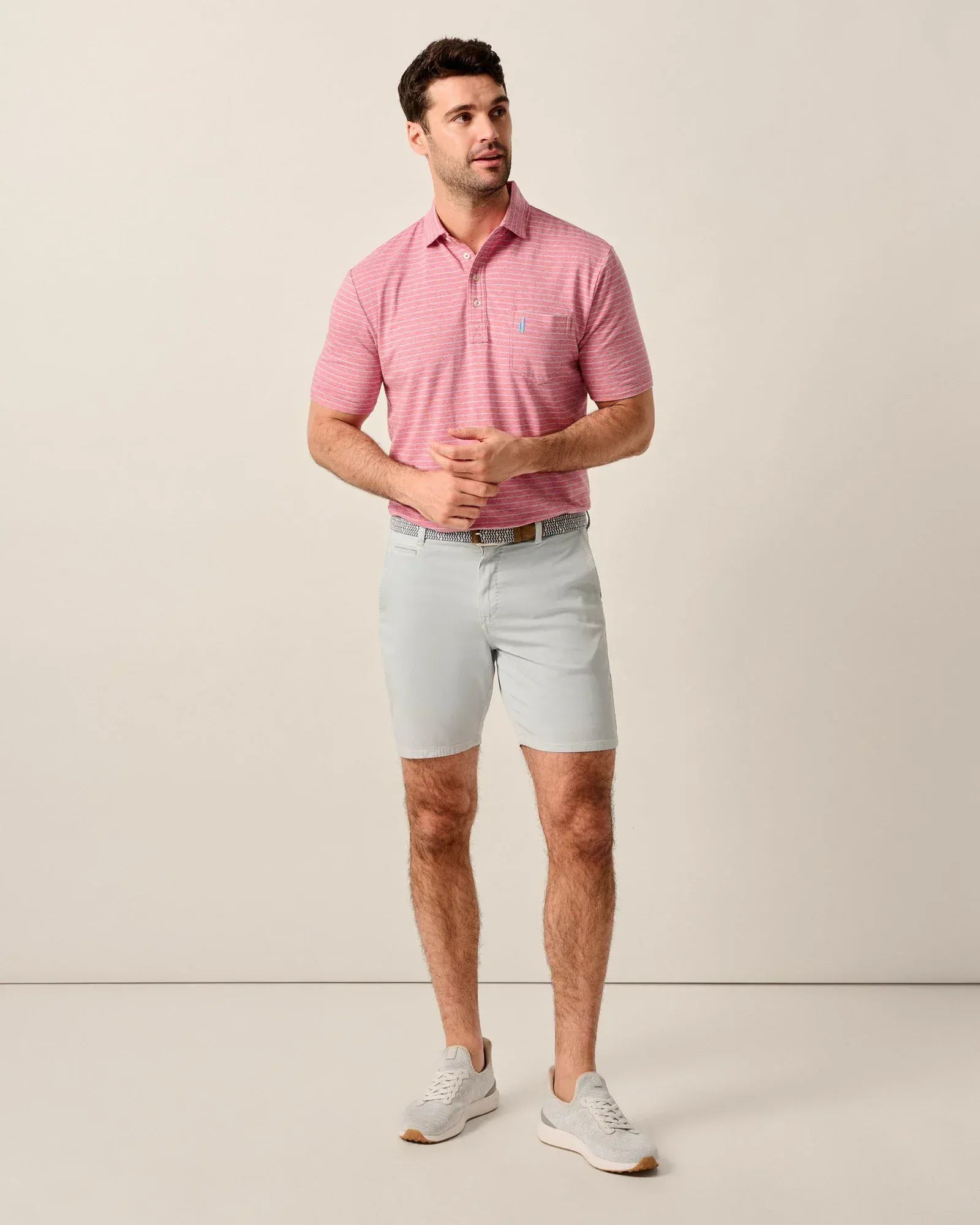 Johnnie-O Shorts Nassau Cotton Blend Shorts in Chrome