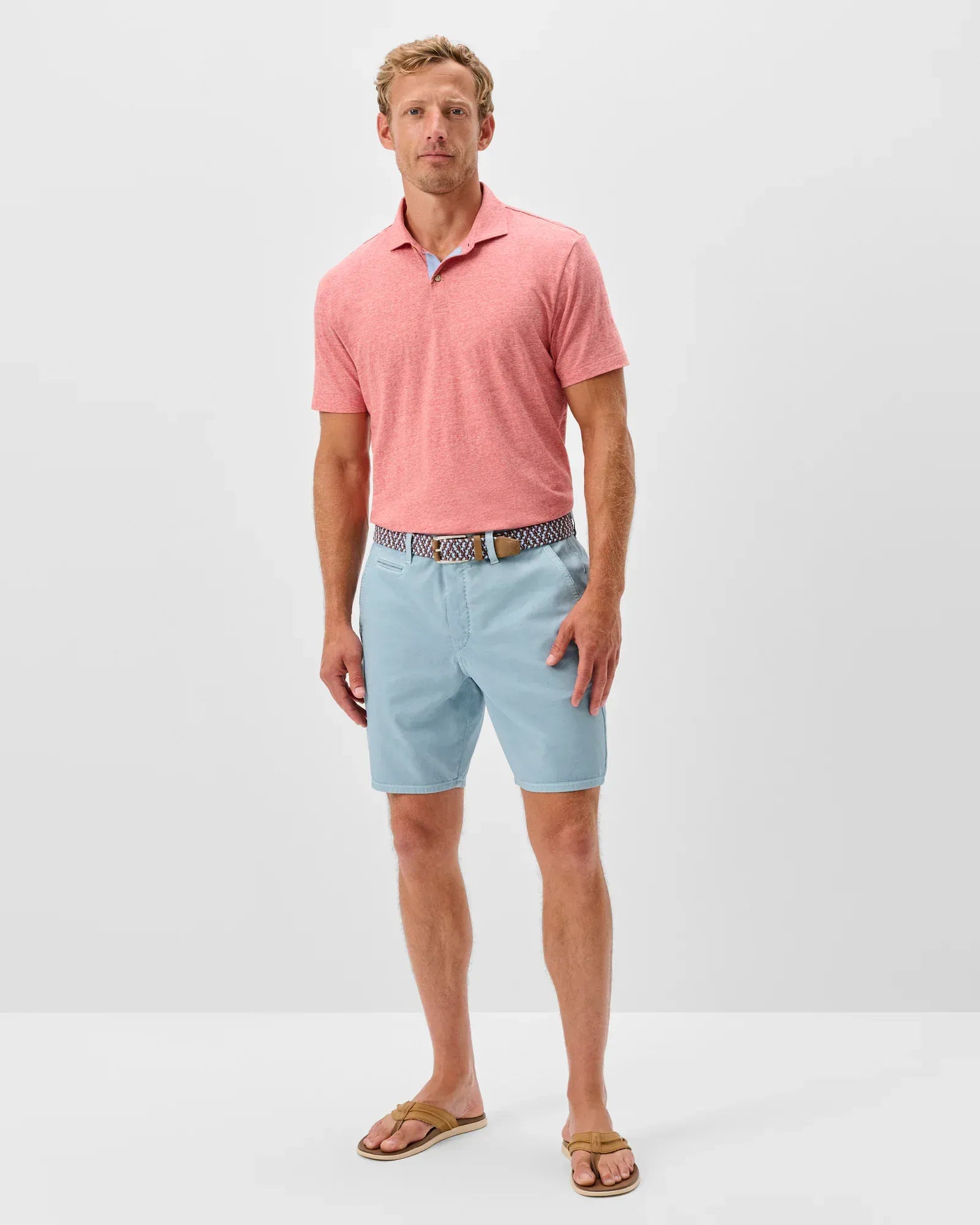 Johnnie-O Shorts Nassau Cotton Blend Shorts in Kona
