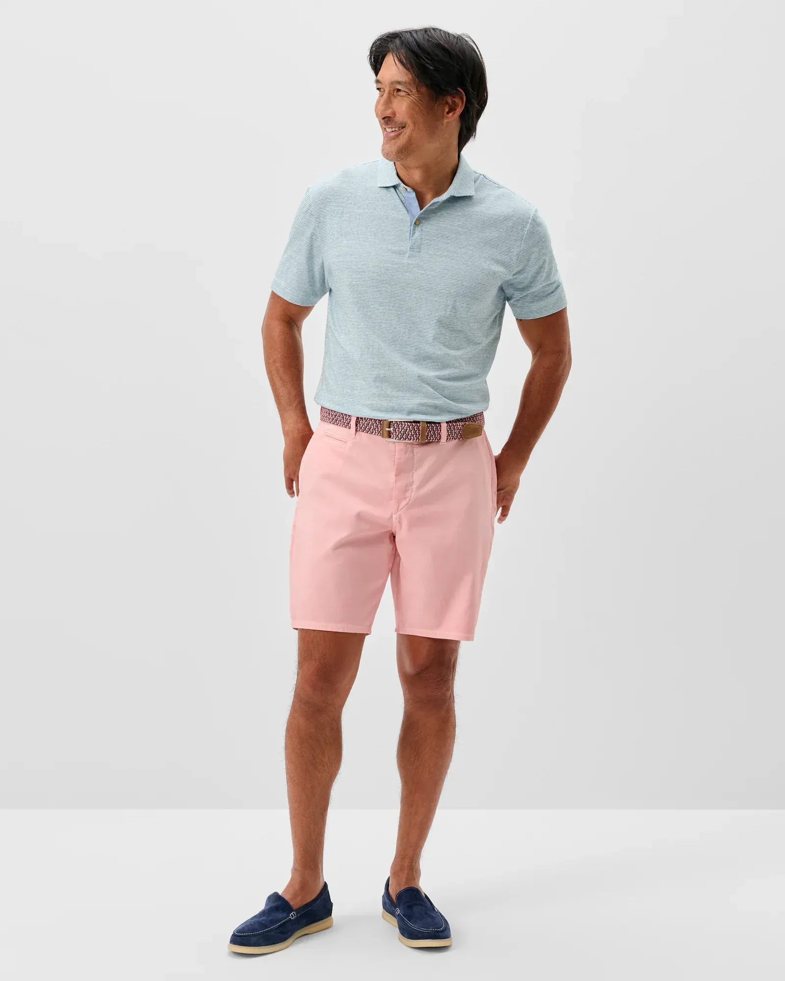Johnnie-O Shorts Nassau Cotton Blend Shorts in Salmon