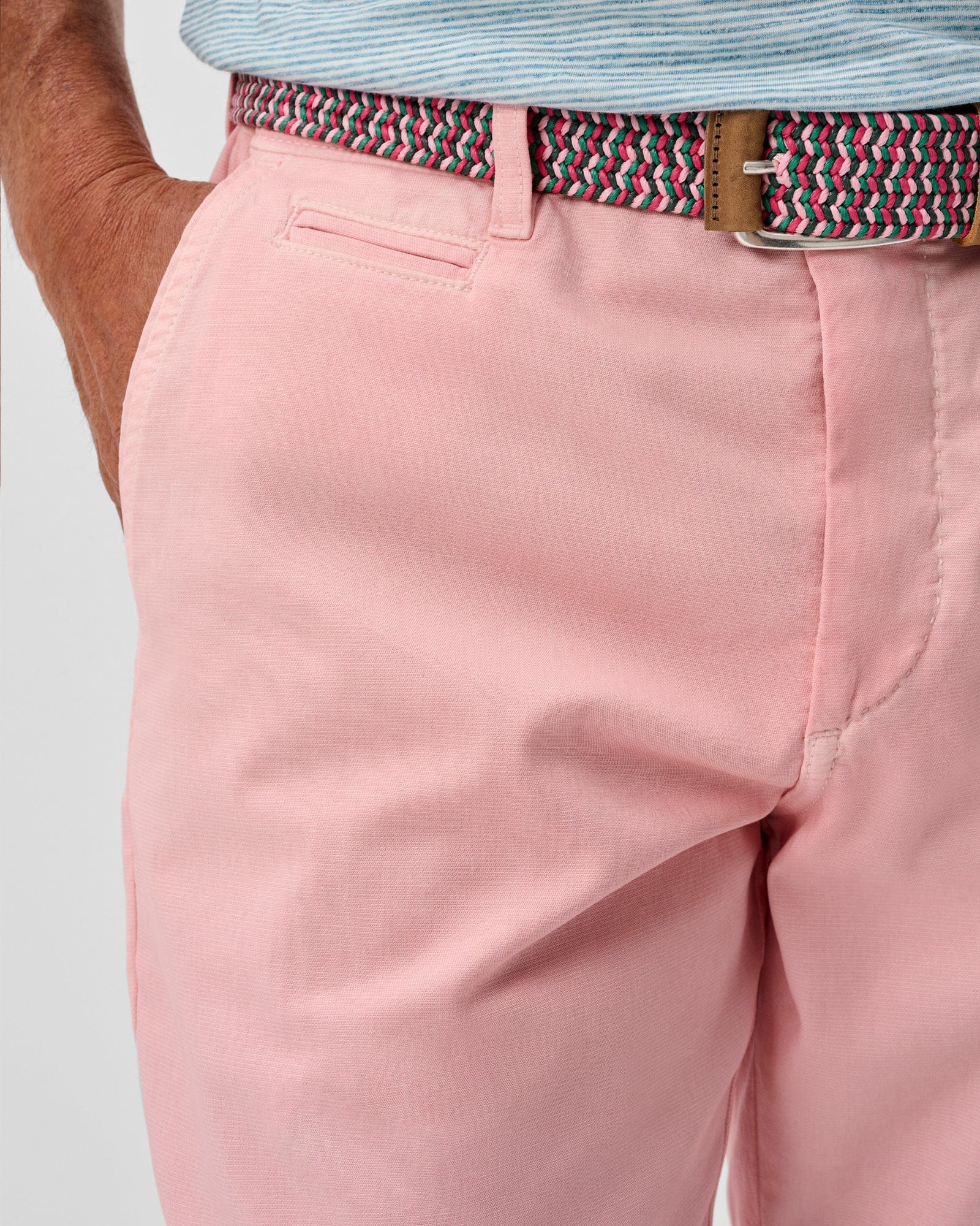 Johnnie-O Shorts Nassau Cotton Blend Shorts in Salmon