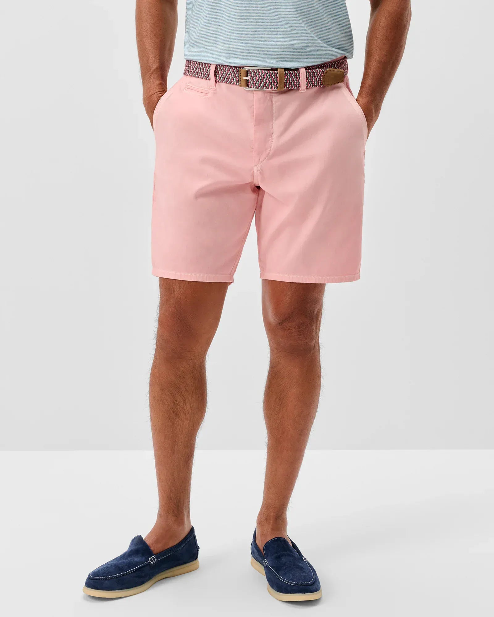 Johnnie-O Shorts Nassau Cotton Blend Shorts in Salmon