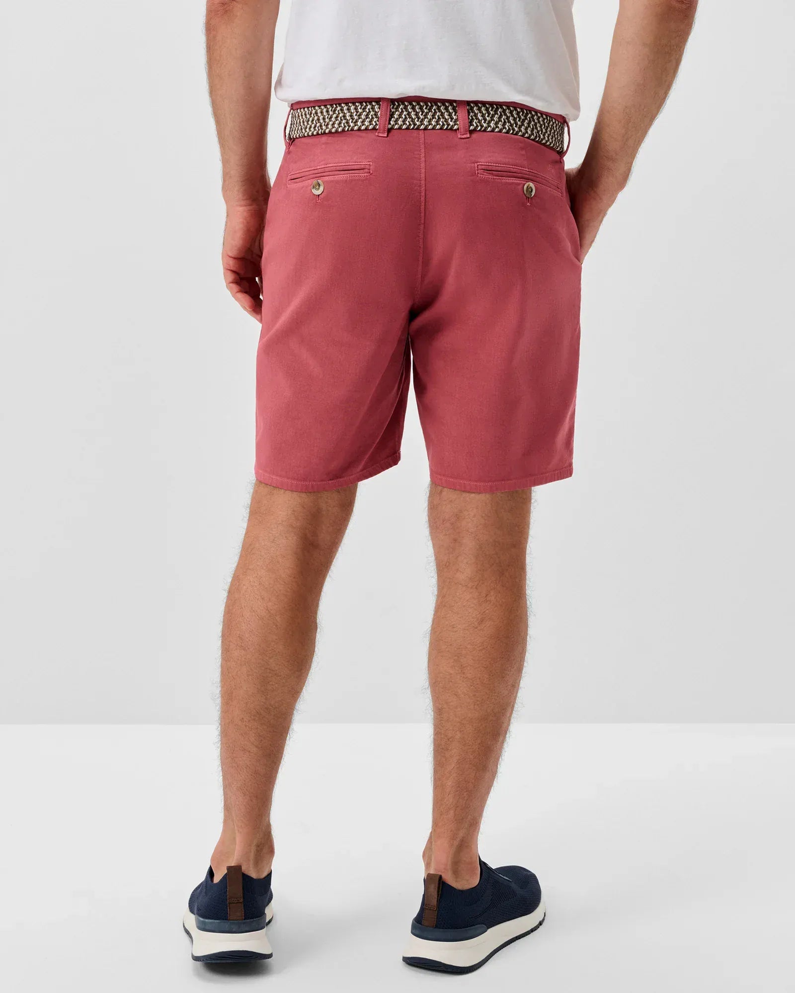 Johnnie-O Shorts Nassau Cotton Blend Shorts in Washed Red